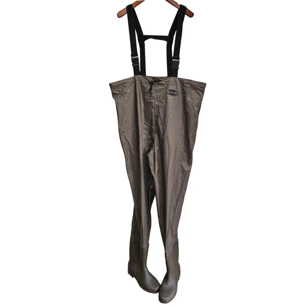 Allen Bootfoot Chest Waders Men Size 11/44 Green‎ Waterproof PVC Boot Fishing